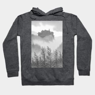 Til den Groenne Ridder (To the Green Knight) in black and white - vintage Norwegian Fairy Tale art by Theodor Kittelsen Hoodie